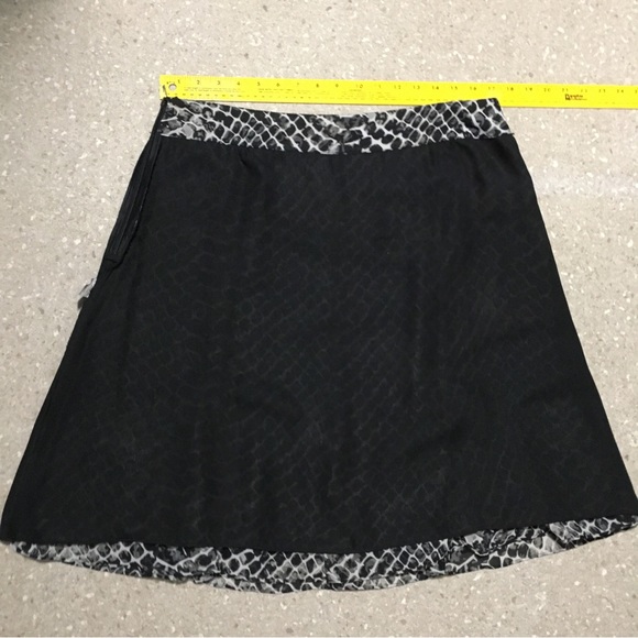 Allison TAYLOR Petite paneled animal snake print snake print lined skirt zip 14P - Picture 8 of 15